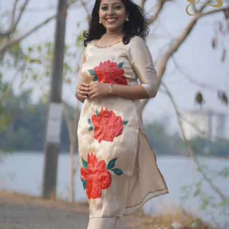 Hand-Painted & Handworked Kurta Set – Jimmy Chu Fabric