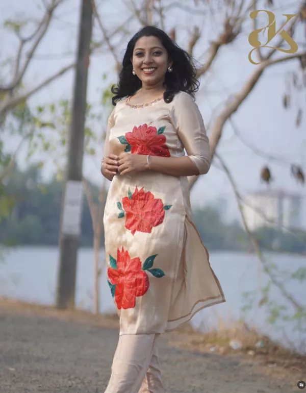 Hand-Painted & Handworked Kurta Set – Jimmy Chu Fabric