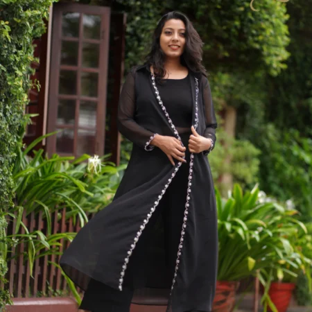 customizable georgette shrug set