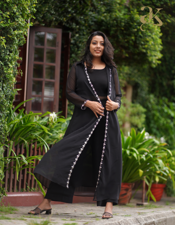 customizable georgette shrug set